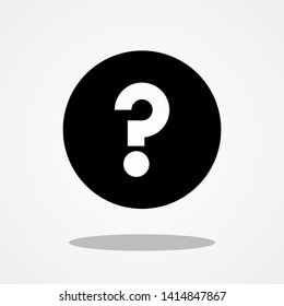 Interrogation Negative Icon in a Black Circle Shape