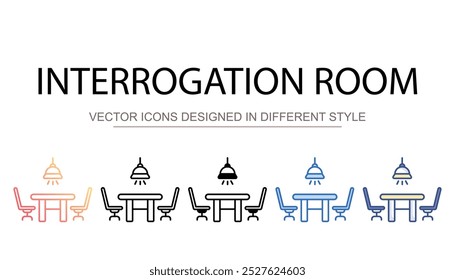 Interrogation Room icon design with white background stock illustration