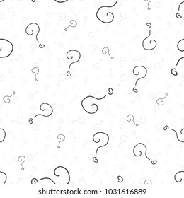 Interrogation Seamless Pattern With Question Marks. Simply Endless Texture Of Query or Quiz Symbols