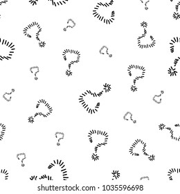 Interrogation Seamless Pattern With Question Marks. Simply Endless Texture Of Query or Quiz Symbols