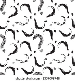 Interrogation Seamless Pattern With Question Marks. Simply Endless Texture Of Query or Quiz Symbols