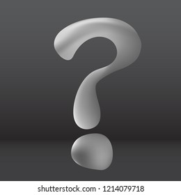 Interrogation sign, bubble / lava lamp style, vector illustration.