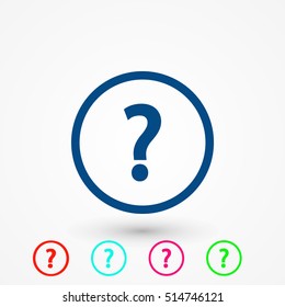 interrogation sticker icon, flat design best vector icon