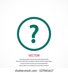 interrogation sticker icon, flat design best vector icon