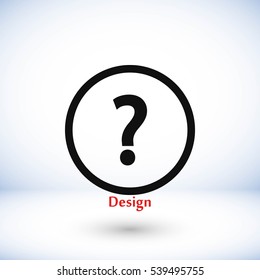 interrogation sticker icon, flat design best vector icon