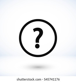 interrogation sticker icon, flat design best vector icon