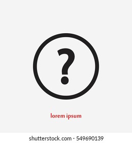 interrogation sticker icon, flat design best vector icon