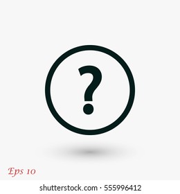 interrogation sticker icon, flat design best vector icon