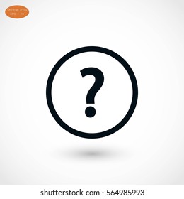 interrogation sticker icon, flat design best vector icon