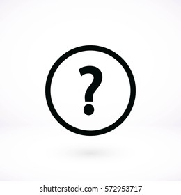 interrogation sticker icon, flat design best vector icon
