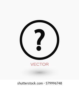 interrogation sticker icon, flat design best vector icon