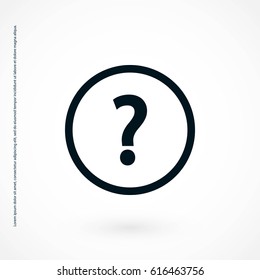 interrogation sticker icon, flat design best vector icon