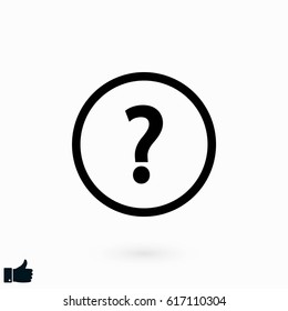 interrogation sticker icon, flat design best vector icon