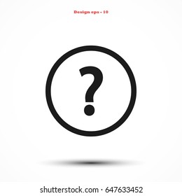interrogation sticker icon, flat design best vector icon