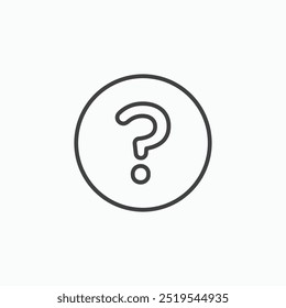 Ícone de linha fina de interrogatório isolado