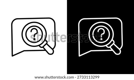 Interrogation White Icon Set Vector