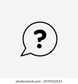 Interrogationline vector icon. EPS 10