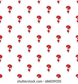 Interrogative sign isolated on white background. Red bloody interrogative, sign vector illustration