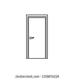 interroom door icon. Element of Door for mobile concept and web apps icon. Thin line icon for website design and development, app development