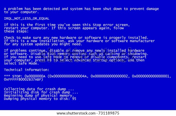 割り込み要求レベルのクラシックブルースクリーンオブデス Bsod エラー ドライバとメモリのエラー 互換性のないデバイス ソフトウェアとハードウェア の問題 システムクラッシュレポートの背景 ベクターイラスト のベクター画像素材 ロイヤリティフリー