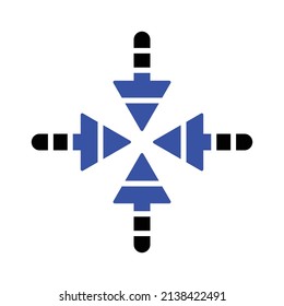 
Intersect Arrow Icon.Arrow Icon in trendy flat style isolated. Arrow symbol for your web site design, logo, app, UI. Vector illustration