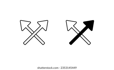 Intersect icon design with white background stock illustration