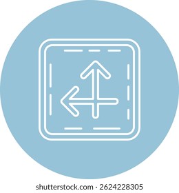Design de ícone de vetor de linha de interseção