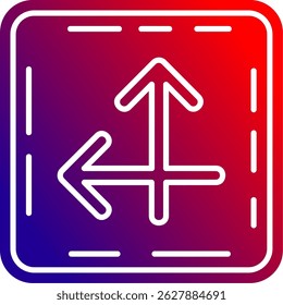Design de ícone de vetor de linha de interseção