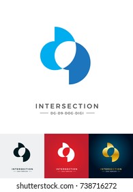 intersect logo; letter DOG - DG - D9 - DIGI