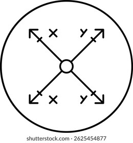 Ícone de vetor de interseção. Pode ser usado para impressão, aplicativos móveis e da Web.