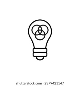 Intersected Circles Symbol for Sites and Apps. Vector Illustration for web sites, apps, design, banners and other purposes