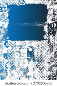 Intersetado e mesclado grunge transparente textura vetor sobreposição com área de texto gradiente central para design moderno, cartazes e layouts digitais.Combinado e misto camadas de fundo para design digital.