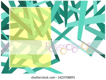 Intersecting abstract lines with negative space, frame for images and text and contemporary art style. Editable Clip Art.