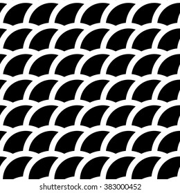 Intersecting circles abstract monochrome Repeatable pattern.