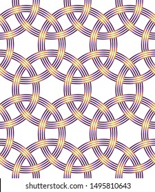 Intersecting circles abstract monochrome. Seamless geometric circle pattern. Vector. Abstract geometric seamless pattern. Gradient style pattern.