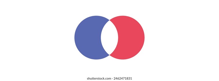 Intersecting circles. Merge concept. Colored icon. Business background. Vector design eps 10
