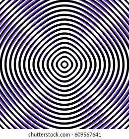 Intersecting concentric circles. Moire, noise effect texture / pattern