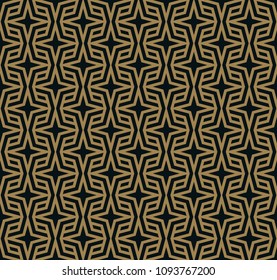 Intersecting curved elegant fine lines and scrolls forming abstract floral ornament. Seamless pattern for background, wallpaper, textile printing, packaging, wrapper, etc.