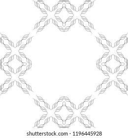 Intersecting curved elegant fine lines and scrolls forming abstract floral ornament. Seamless pattern for background, wallpaper, textile printing, packaging, wrapper, etc.