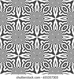 Intersecting curved lines and scrolls. seamlessgeometric pattern. vector illustration.