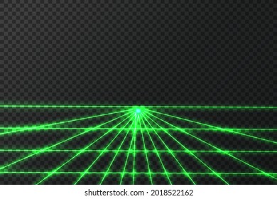 Intersecting glowing laser  security  beams on a dark background.Art design shine light ray.Laser field.