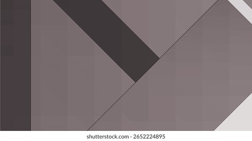 Os planos de interseção de tons de cinza escuro e de taco formam um padrão geométrico abstrato. Os planos criam ângulos nítidos e blocos de cores distintos.
