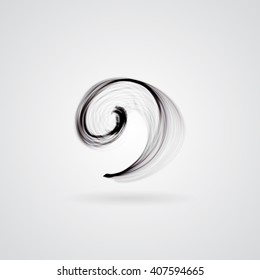 The intersection curves of black on a gray background.