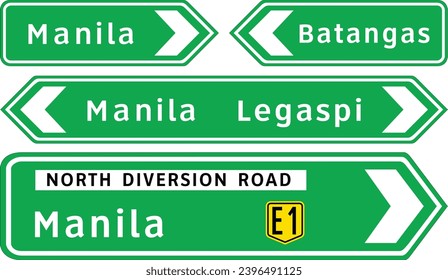 Intersection direction signs, Road signs in the Philippines, Regulatory signs indicate the application of legal or statutory requirements.