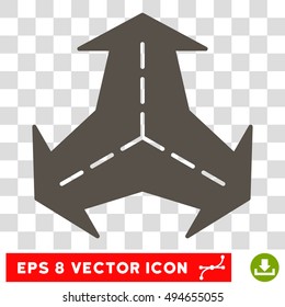 Intersection Directions round icon. Vector EPS illustration style is flat iconic symbol, grey color, transparent background.