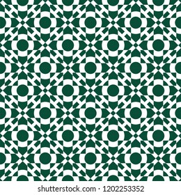 The intersection of geometric shapes, forming an ornament. Seamless pattern for background, wallpaper, textile print, wrapping, wrapper, etc.