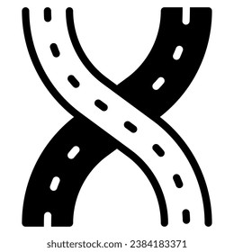Intersection Icon Illustration, for UIUX, Infographic, etc