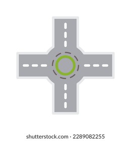 Intersection icon. sign for mobile concept and web design. vector illustration