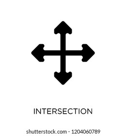 Intersection icon. Intersection symbol design from Geometry collection. Simple element vector illustration on white background.