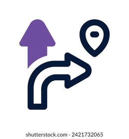 intersection icon. vector dual tone icon for your website, mobile, presentation, and logo design.